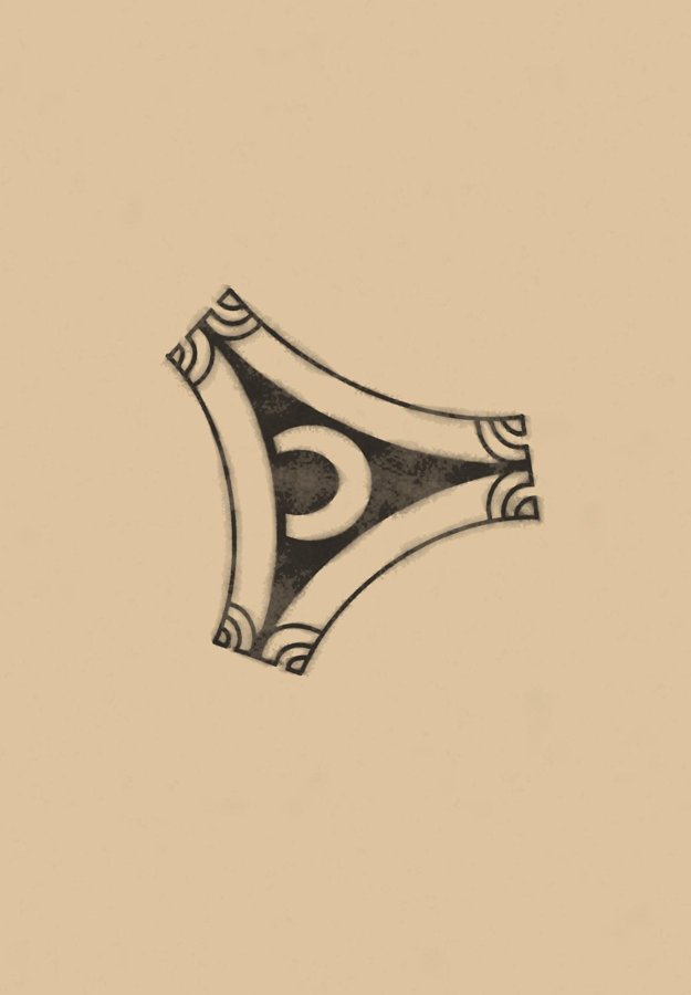 Dancing Flame Polynesian tattoo motif icon