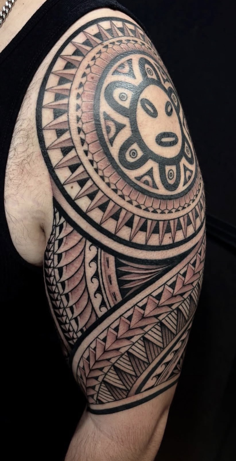 Polynesian half sleeve tattoo by Maddy Tellez – IslandTAT San Diego