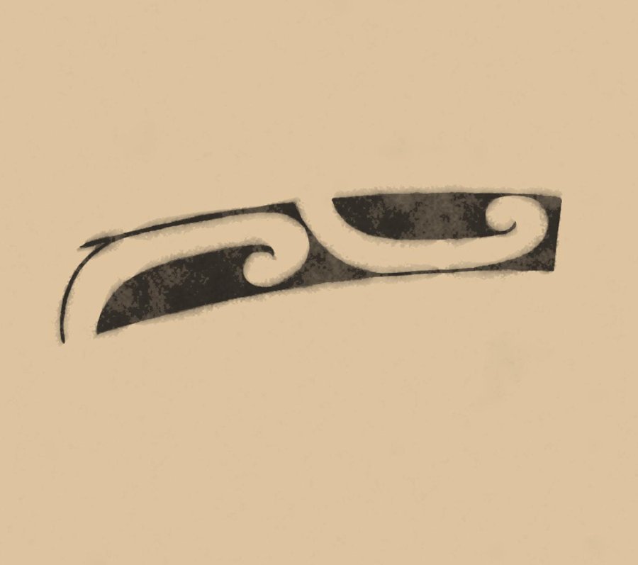 Fern Polynesian tattoo motif illustration — Māori tradition