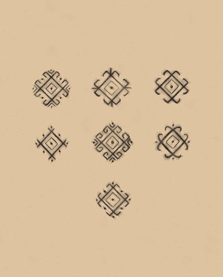 Crab Polynesian tattoo motif icon