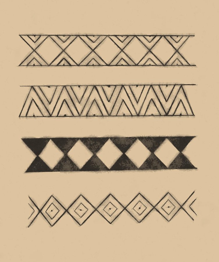 Canoe and Crocodile Polynesian tattoo motif icon