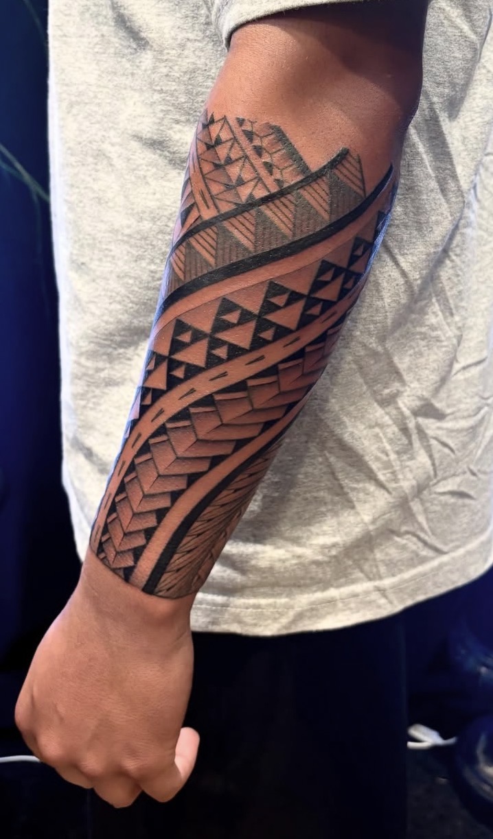 Polynesian forearm tattoo by Maddy Tellez – IslandTAT San Diego