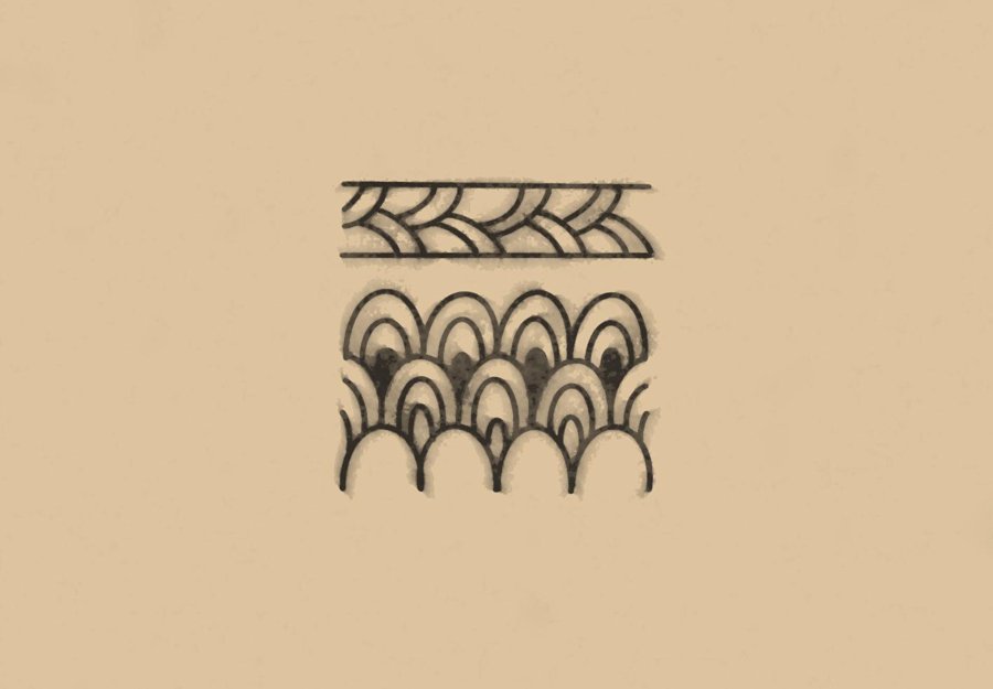 Fish Scales Polynesian tattoo motif icon