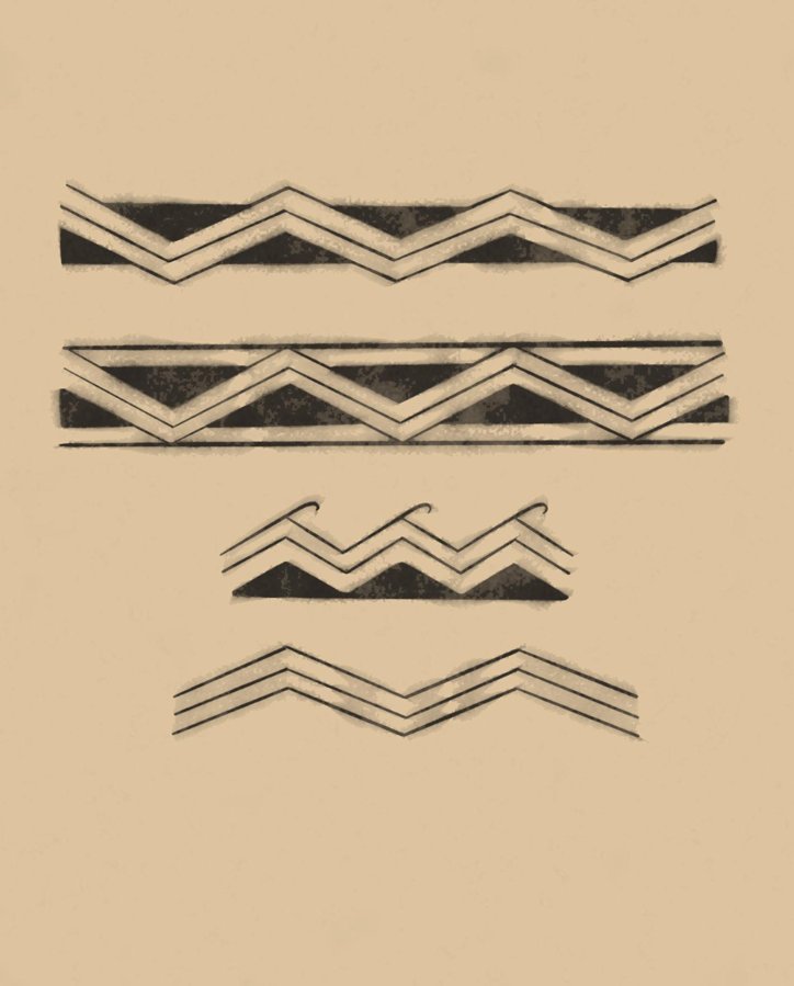 Waves and Wind Polynesian tattoo motif icon