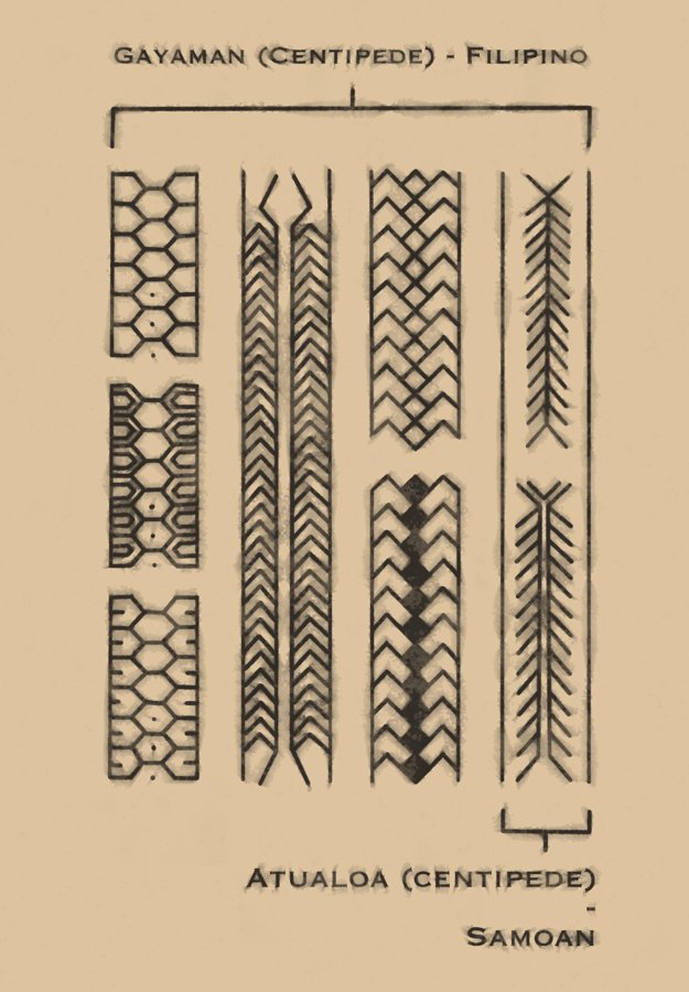 Centipede Polynesian tattoo motif icon