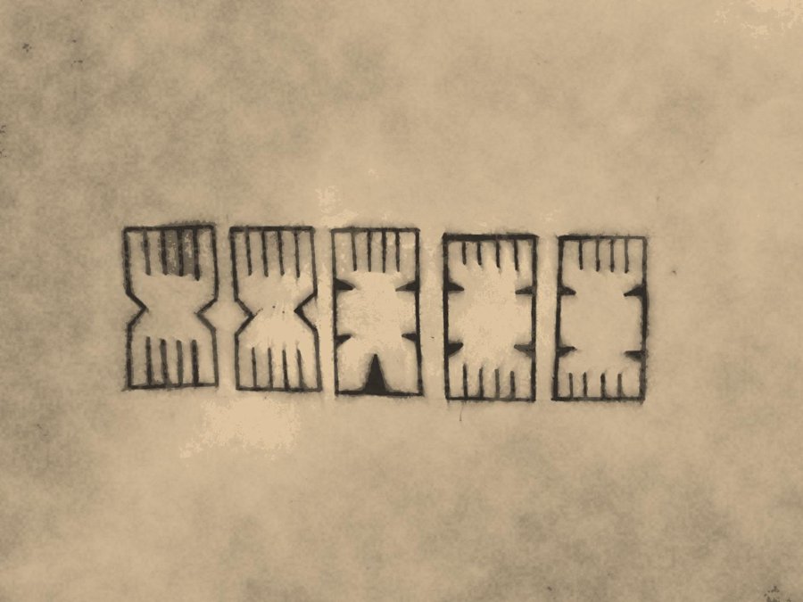 Hair Comb Polynesian tattoo motif icon
