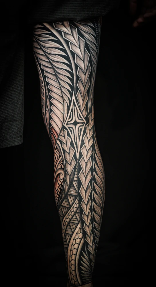 Polynesian back piece tattoo by IslandTAT San Diego