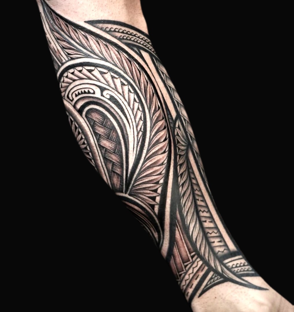 Polynesian forearm tattoo by Joshawa Elsas at IslandTAT